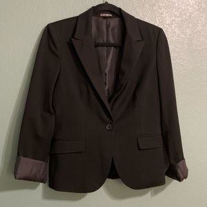 Express Notch Collar One Button Blazer